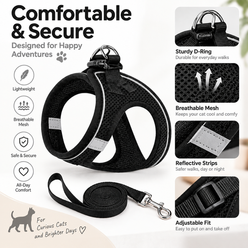 Comfort Cat Harness & Leash Set